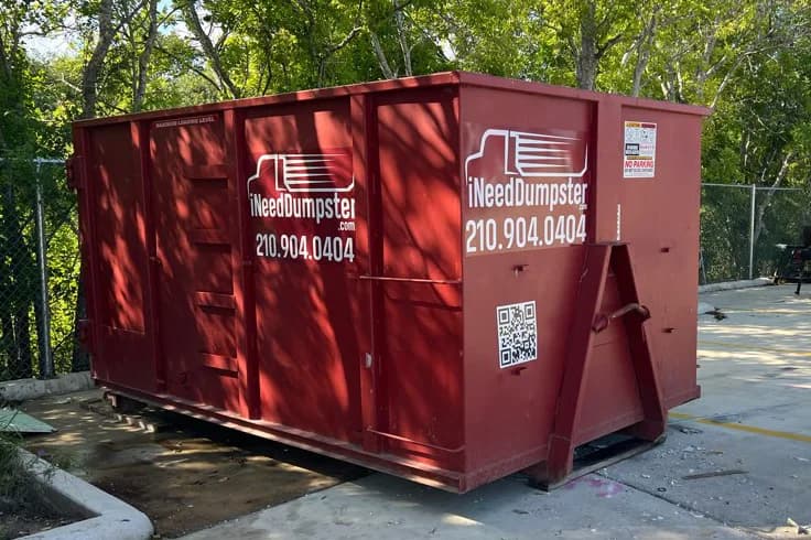 20 Yard Dumpster rental dumpster in San Antonio, Texas - 12ft x 8ft x 6ft - 20 YRD capacity - Starting at $509