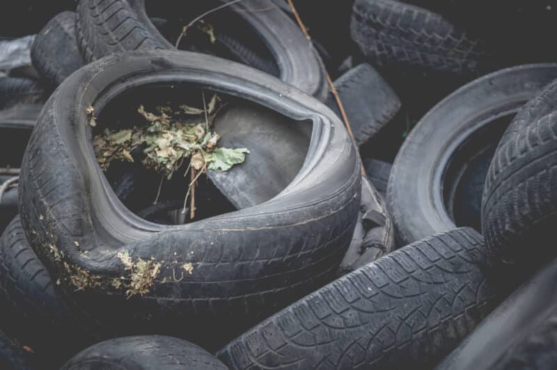 old tires that are needing of proper disposal